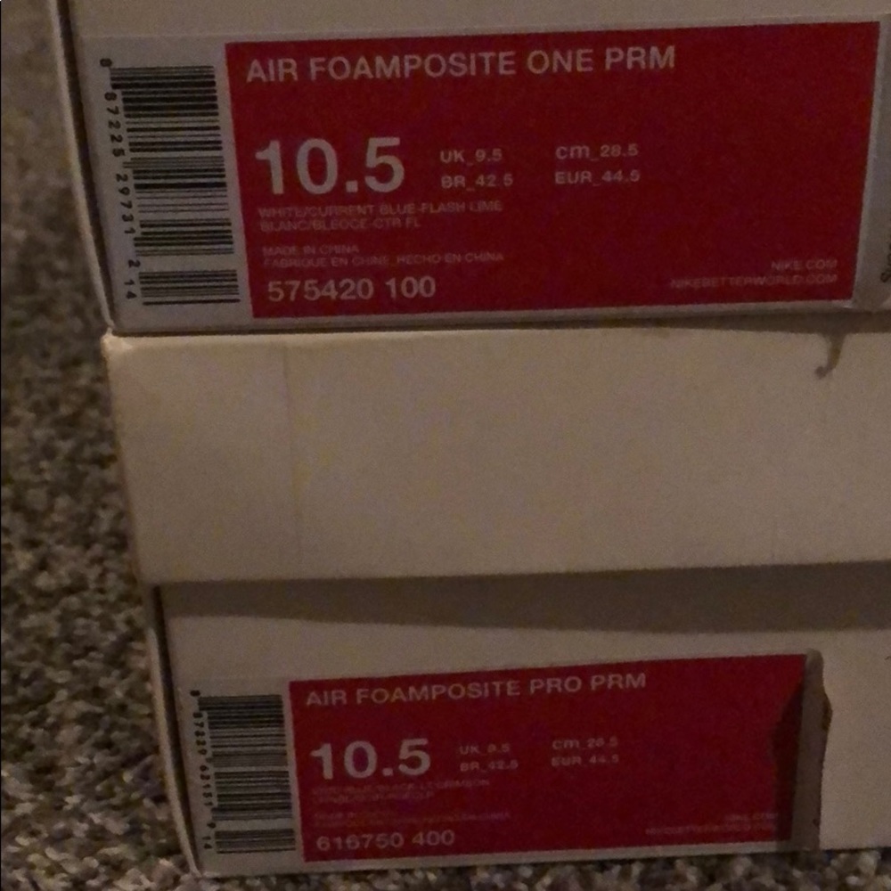 Foamposite boxes